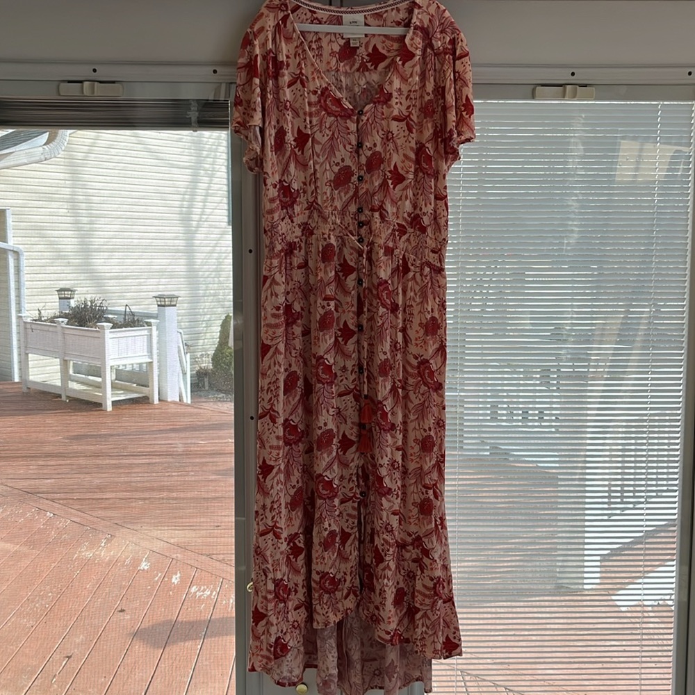 Pink floral dress